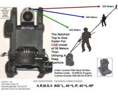 画像4: 【A.R.M.S】#40™L Low Profile Rear Sight (4)